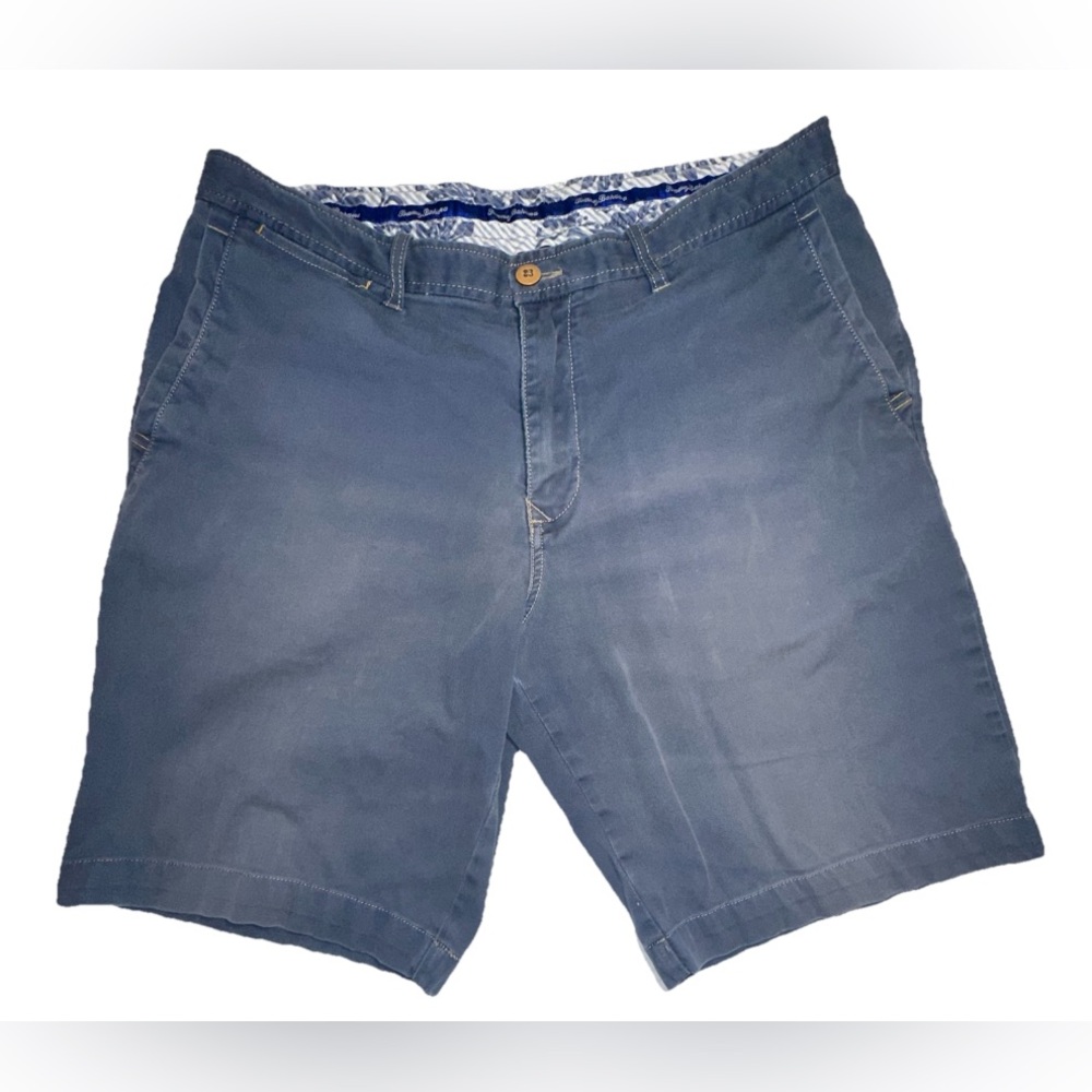 Tommy Bahama Shorts Mens Size 35 Blue Chino Relaxed Cotton Stretch Surf‎ Beach